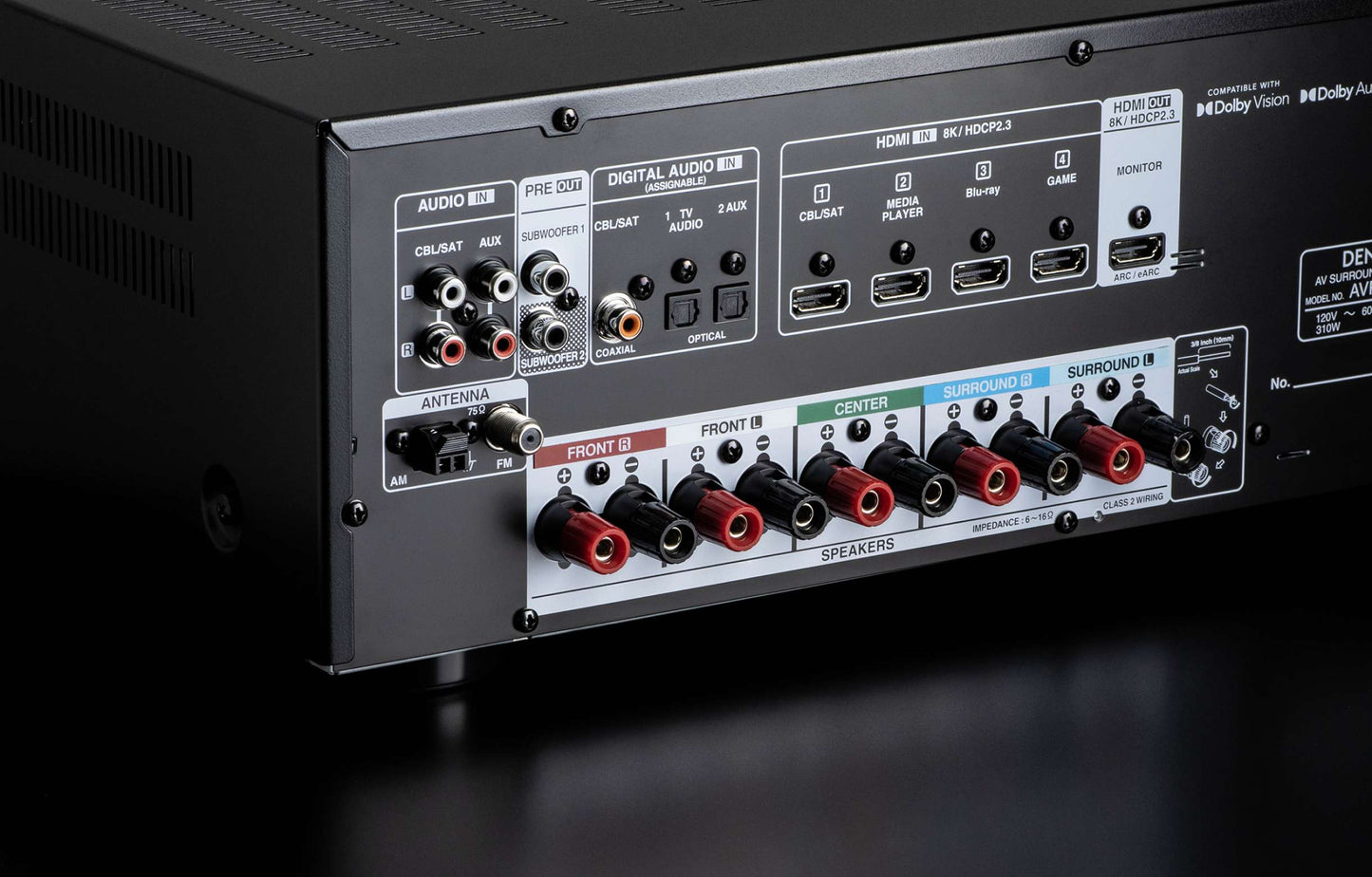 Denon AVR-S570BT 5.2 Channel 8K Surround Sound AV Receiver