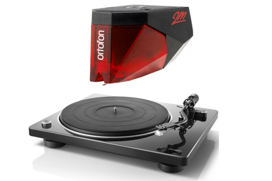 Denon DP-400 Turntable with Ortofon 2M Red Phono Cartridge Bundle